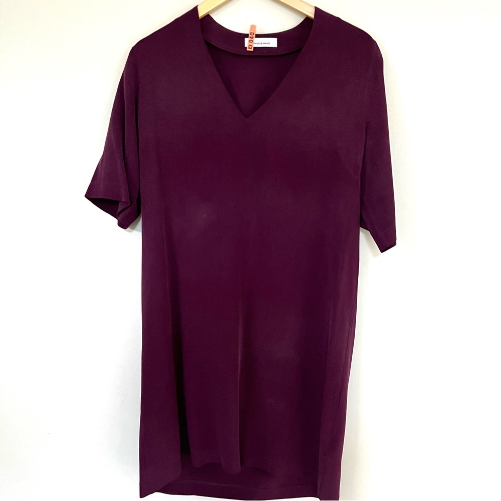 SAMSOE 100% silk size S tunic/dress “potent purple”